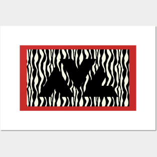 Asheville NC logo, zebra Posters and Art